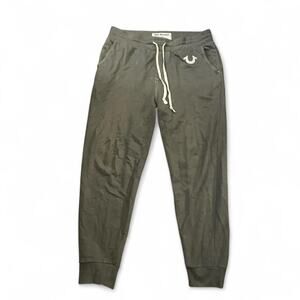 True religion olive sweatpants joggers men